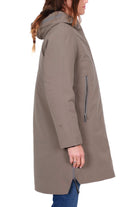 Krakatau parka lungo con cappuccio beige