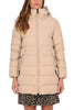 BEIGE DAUNENJACKE MIT KAPUZE