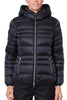 SHORT DOWN JACKET WITH BLACK HOOD