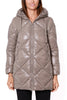 WOMEN'S DOWN JACKET WITH HOOD BEIGE