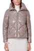 WOMEN'S SHORT BEIGE DOWN JACKET