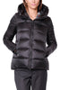 WOMEN'S SHORT DOWN JACKET WITH BLACK HOOD