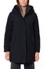 WOMEN'S LONG DOWN JACKET WITH BLACK HOOD