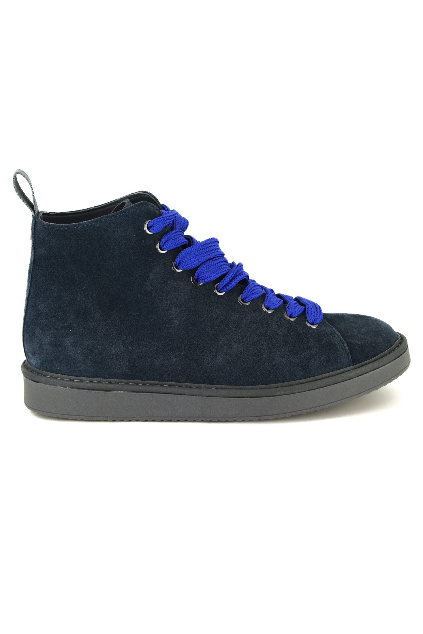 Panchic polacchino in suede con laccio colorato blu