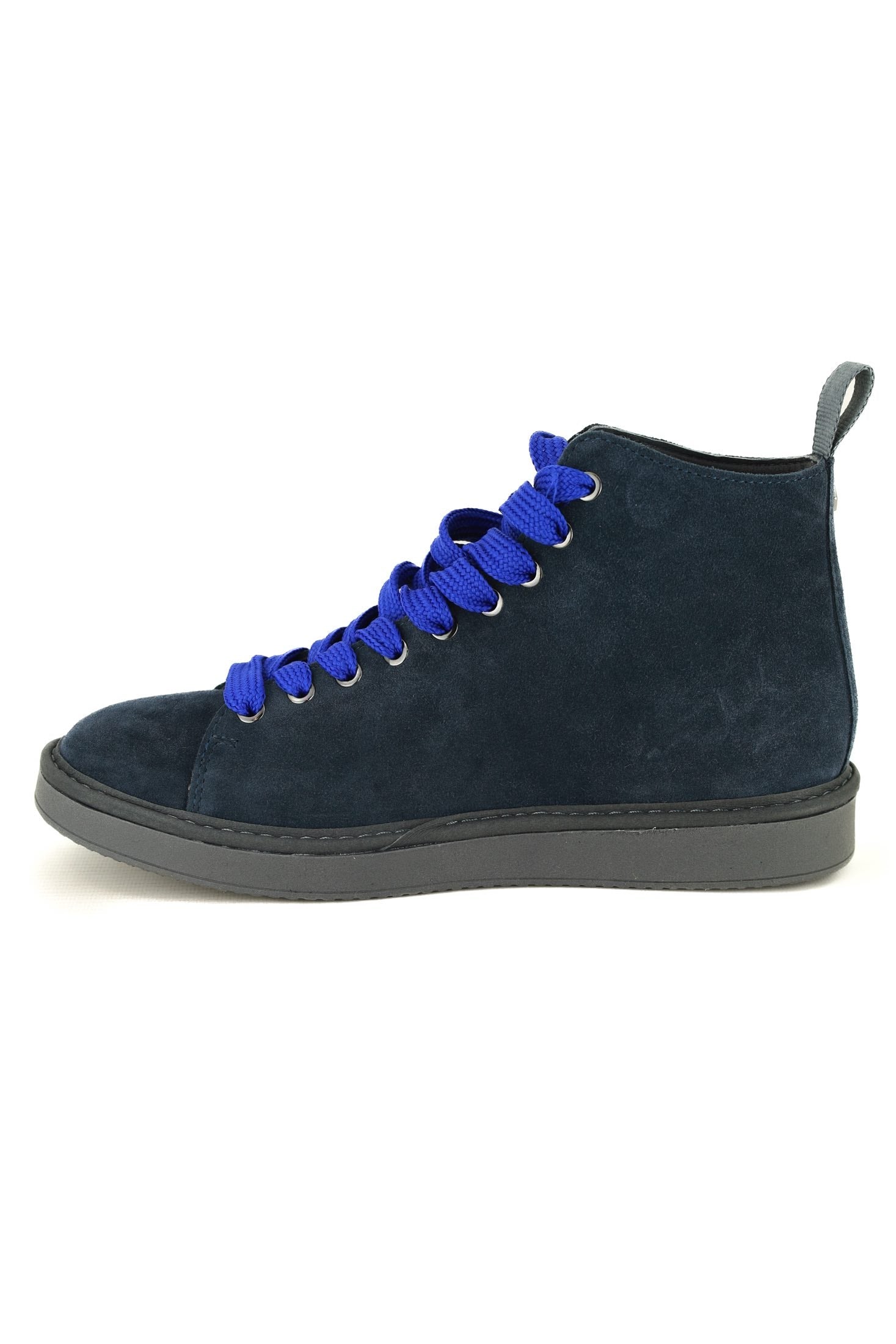 Panchic polacchino in suede con laccio colorato blu