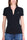 WOMEN'S SHORT-SLEEVED POLO SHIRT IN BLACK STRETCH PIQUET