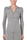 GREY VISCOSE AND LUREX BLEND KNITTED POLO