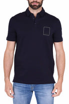 Ax Uomo polo regular fit in jersey di cotone blu