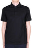 MEN'S POLO SHIRT SHORT SLEEVES IN BLACK COTTON JERSEY