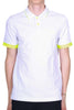 MEN'S POLO SHIRT SHORT SLEEVES IN WHITE COTTON PIQUET