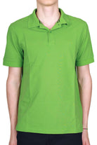 Sun68 Uomo polo uomo maniche corte in piquet di cotone verde