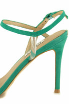 Guess Scarpe sandalo tacco alto in suede verde