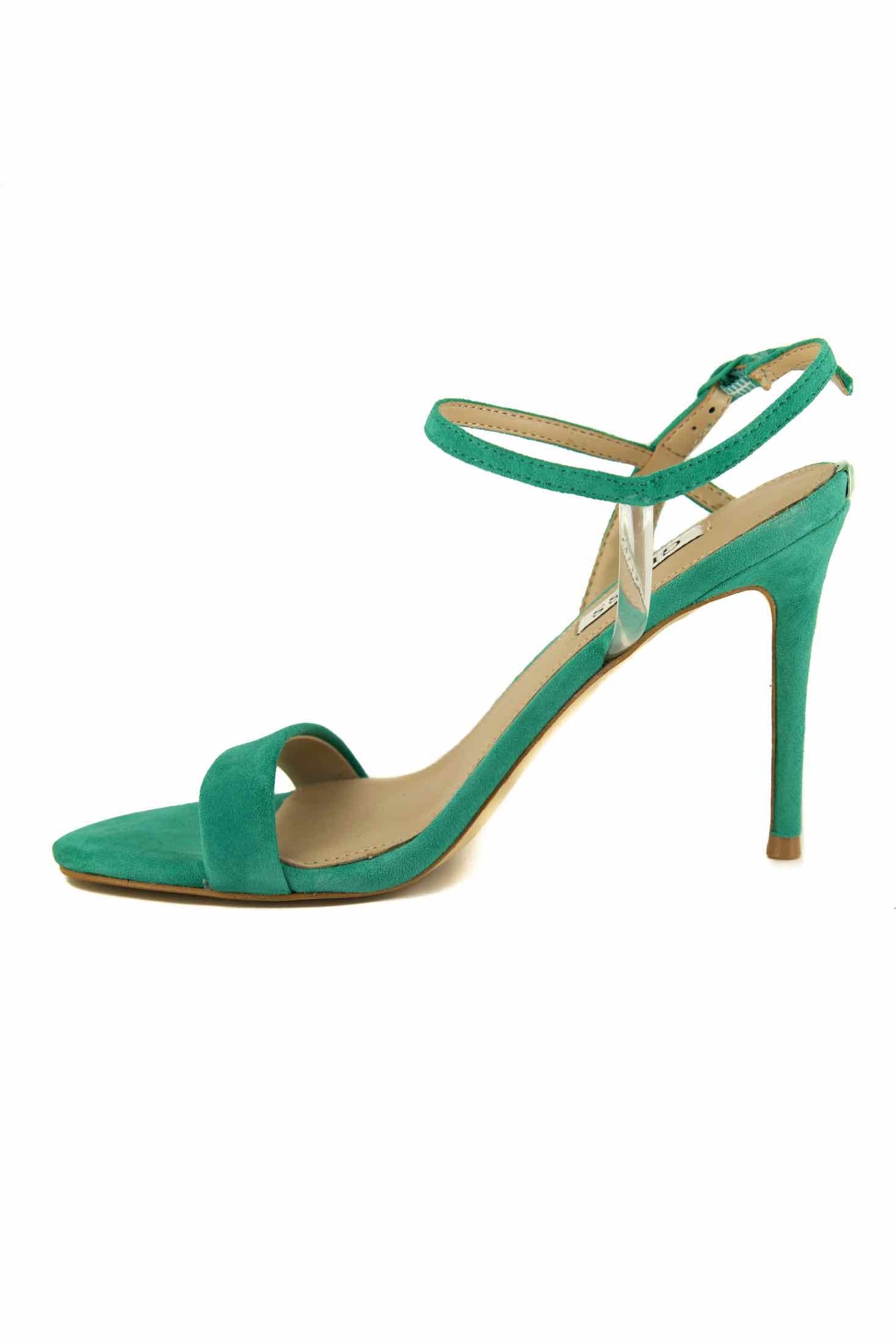 Guess Scarpe sandalo tacco alto in suede verde