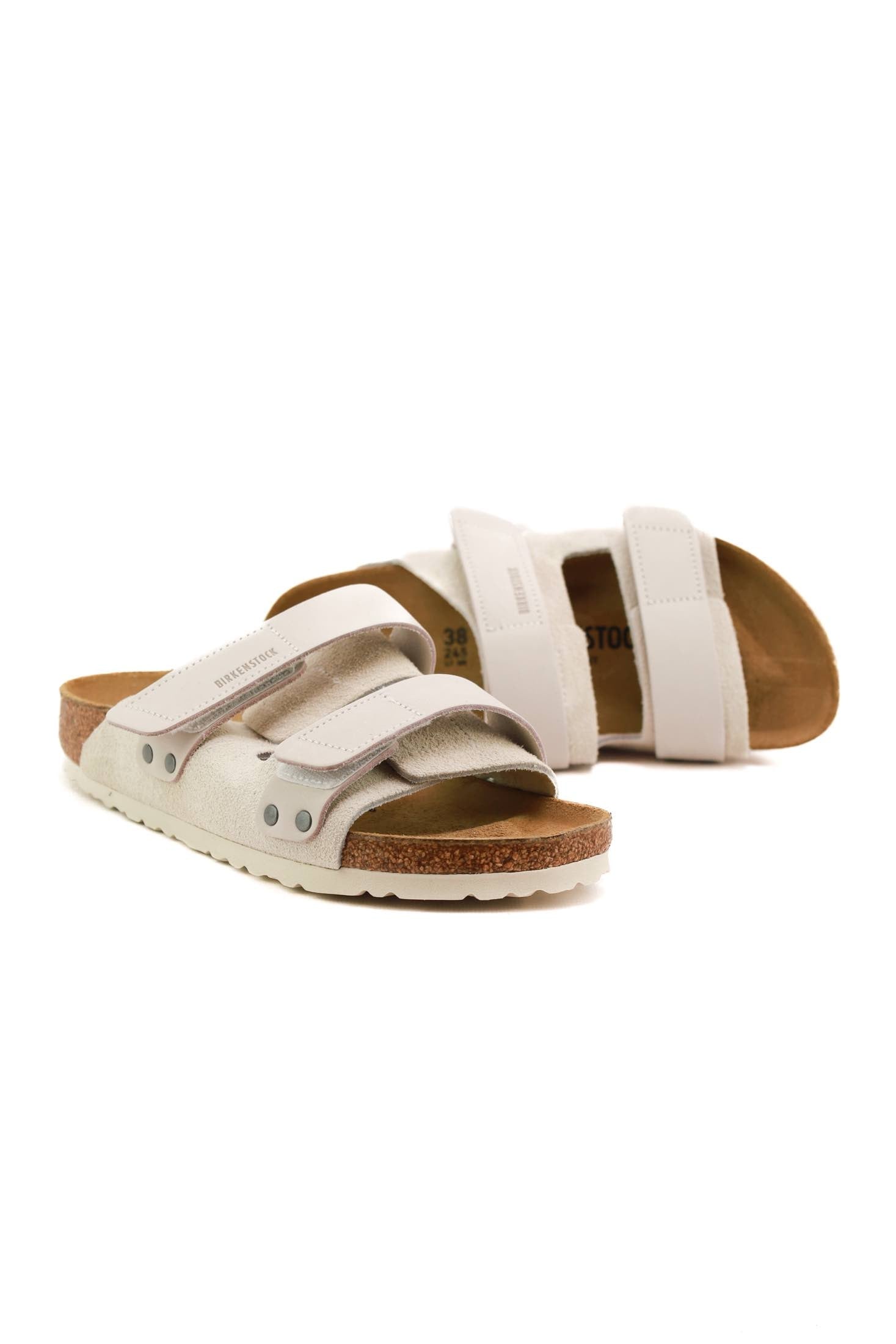 Birkenstock sandalo uji doppio cinturino bianco