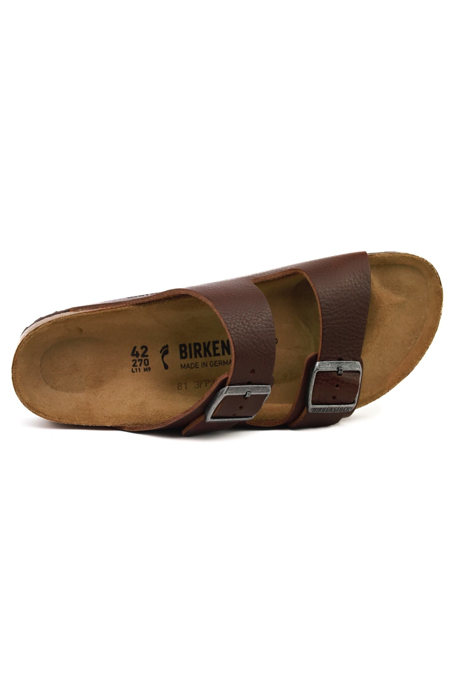 Birkenstock sandalo uomo arizona in pelle marrone