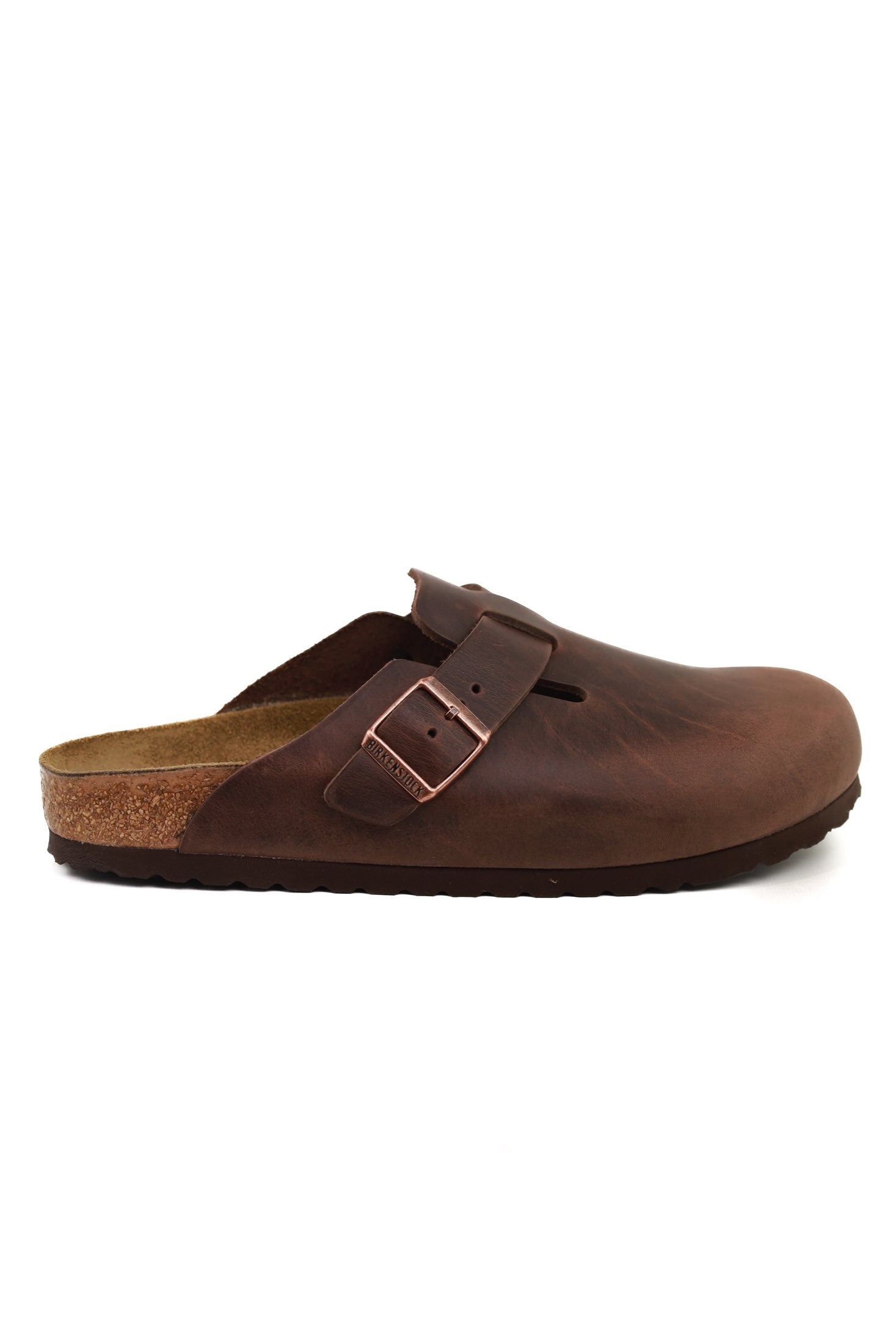 Birkenstock sandalo uomo boston in pelle marrone