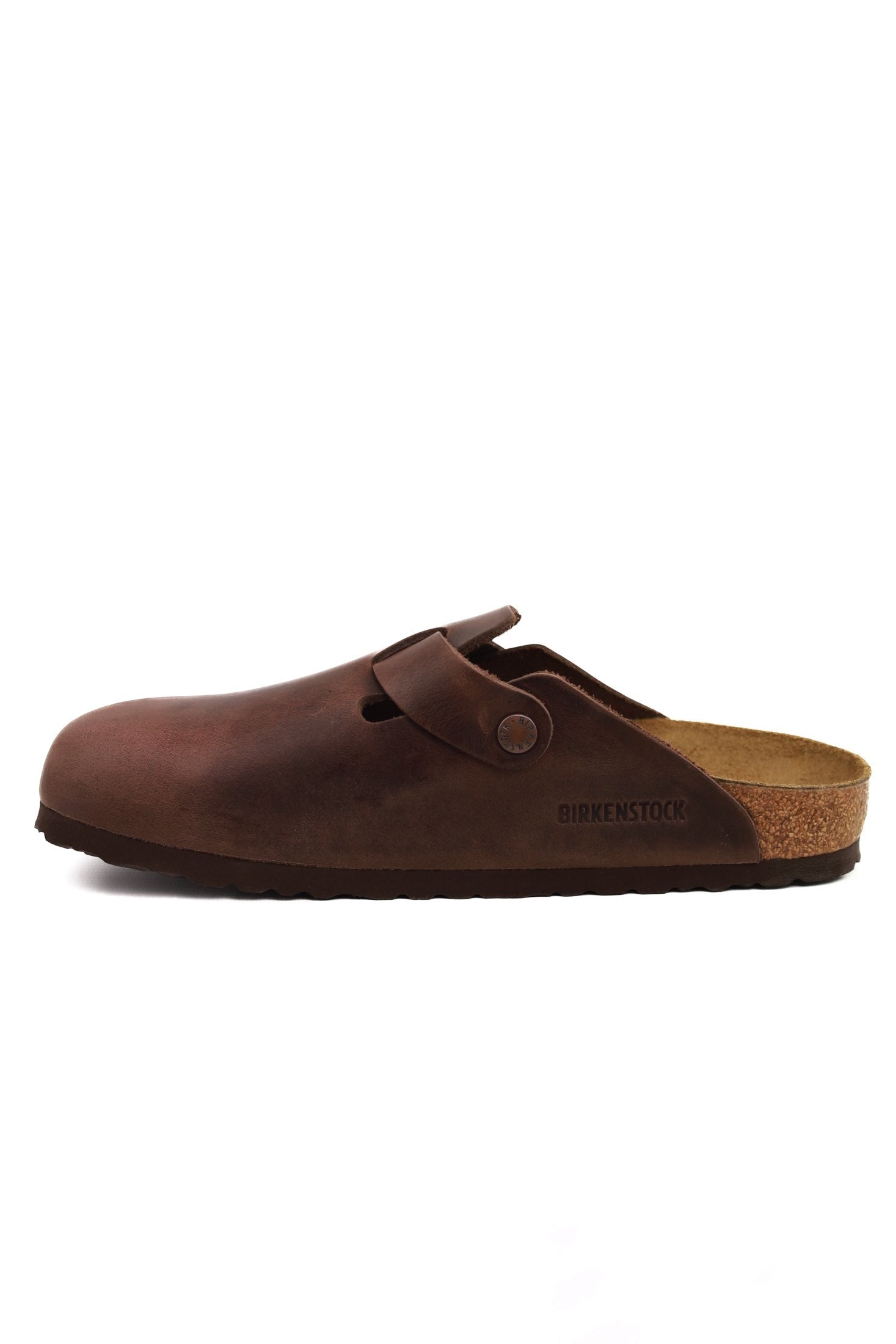 Birkenstock sandalo uomo boston in pelle marrone