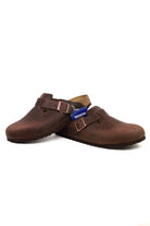 Birkenstock sandalo uomo boston in pelle marrone