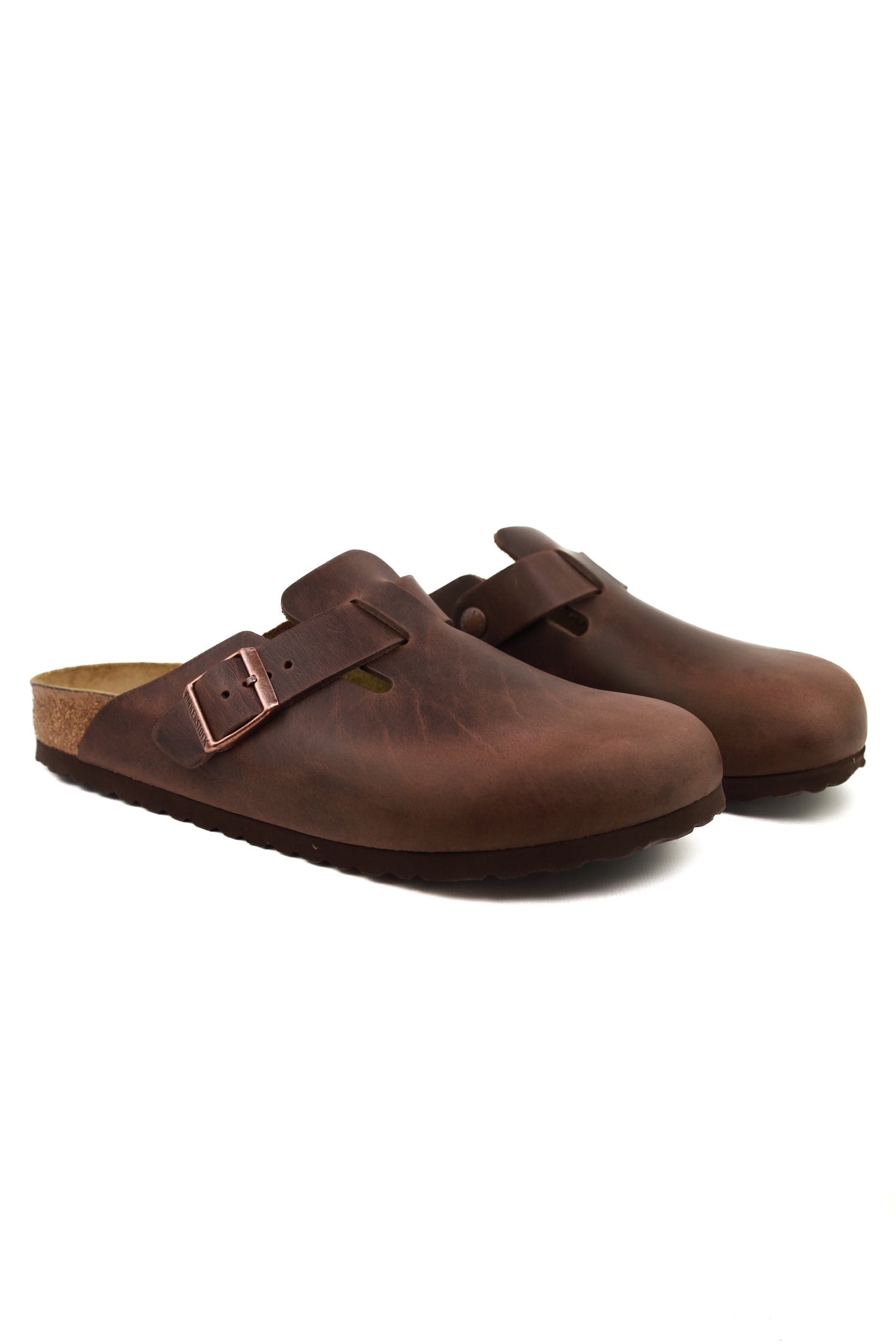 Birkenstock sandalo uomo boston in pelle marrone