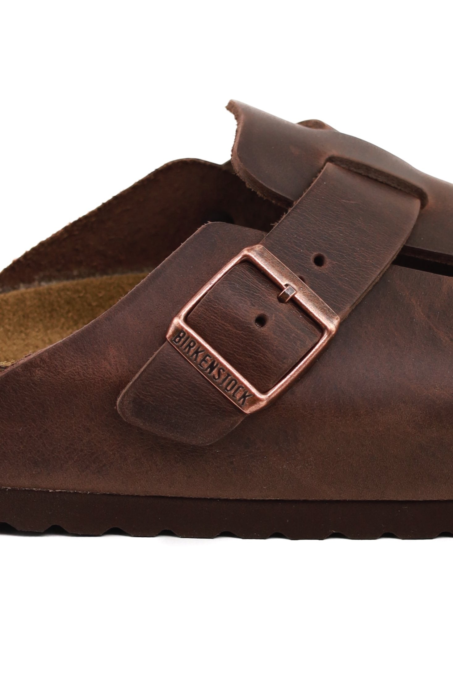 Birkenstock sandalo uomo boston in pelle marrone