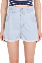 Kocca short in jeans con elastico azzurro