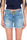 SHORT IN JEANS CON STRAPPI E FIBBIA LOGO BLU