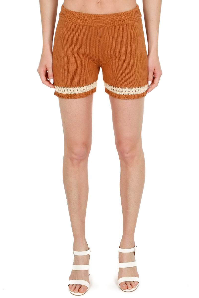 Vicolo short in maglia marrone