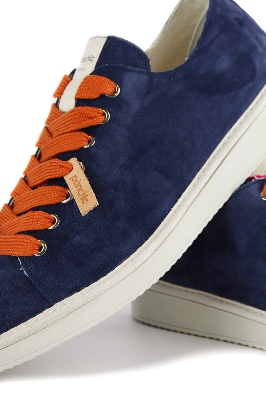 Panchic sneaker in suede con lacci colorati blu