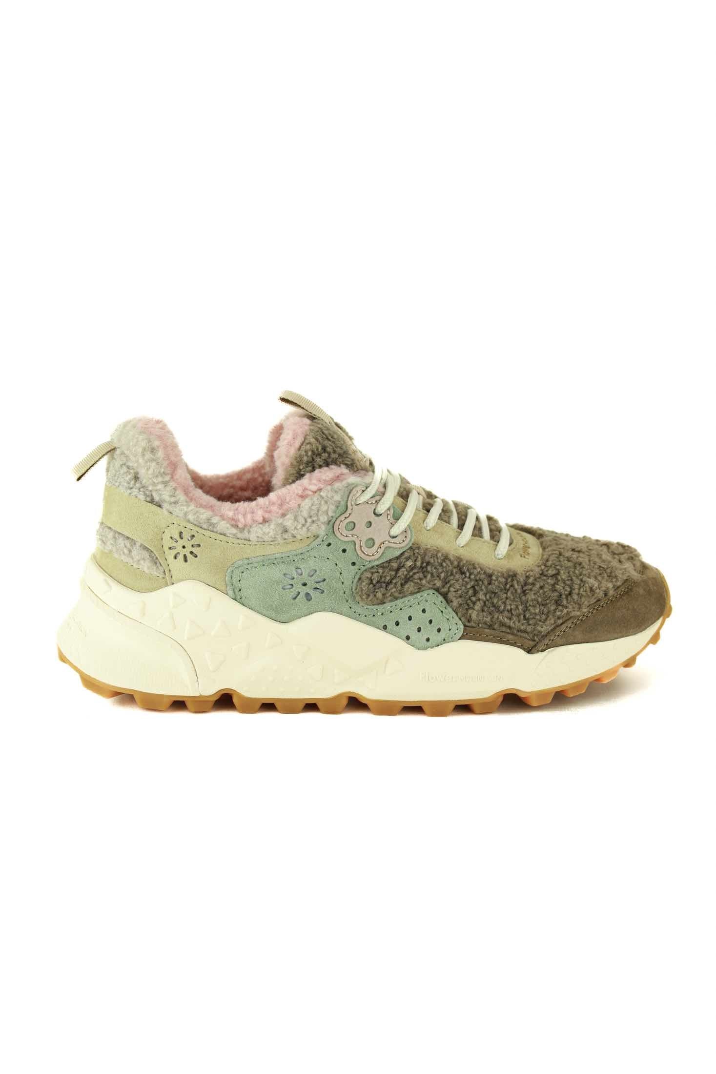 Falc sneakers donna in camoscio e tessuto teddy beige