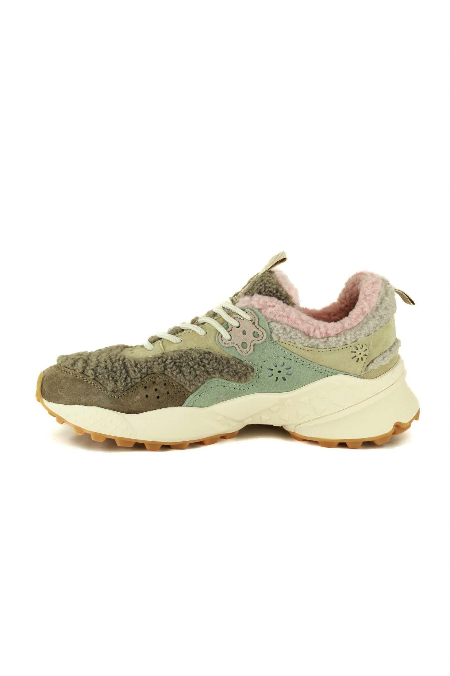 Falc sneakers donna in camoscio e tessuto teddy beige