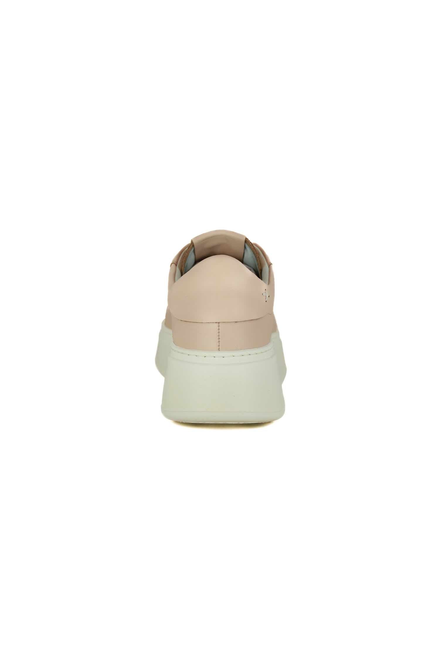 Gio sneakers donna in pelle con castoni gioiello rosa