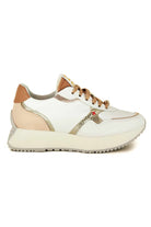 Gio sneakers donna in pelle con gioiello bianco