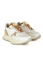 Gio sneakers donna in pelle con gioiello bianco