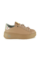 Gio sneakers donna in pelle con gioiello cammello