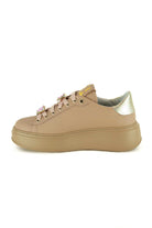 Gio sneakers donna in pelle con gioiello cammello