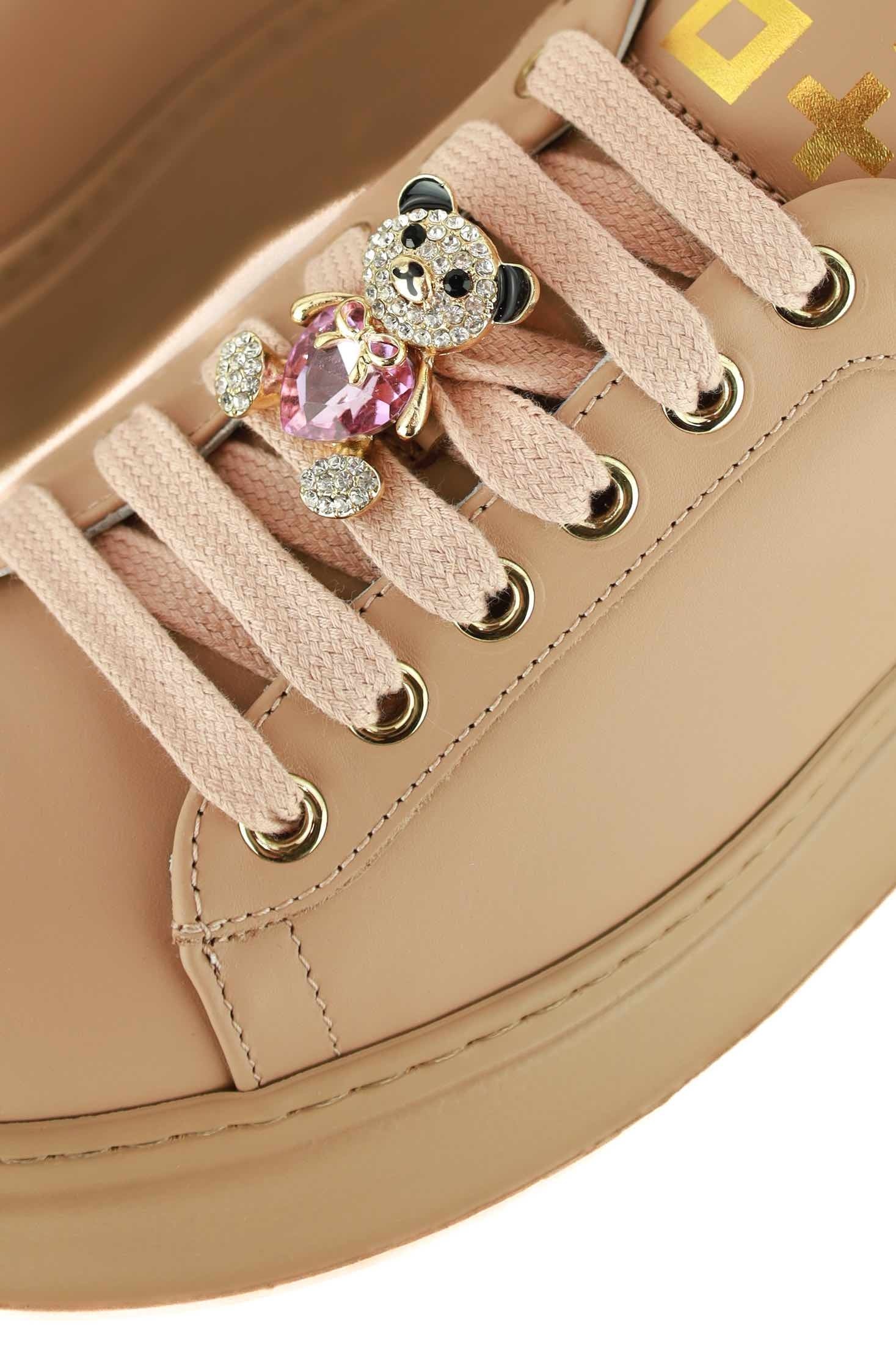 Gio sneakers donna in pelle con gioiello cammello