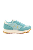 Sun68 Scarpe sneakers donna in pelle e tessuto azzurro