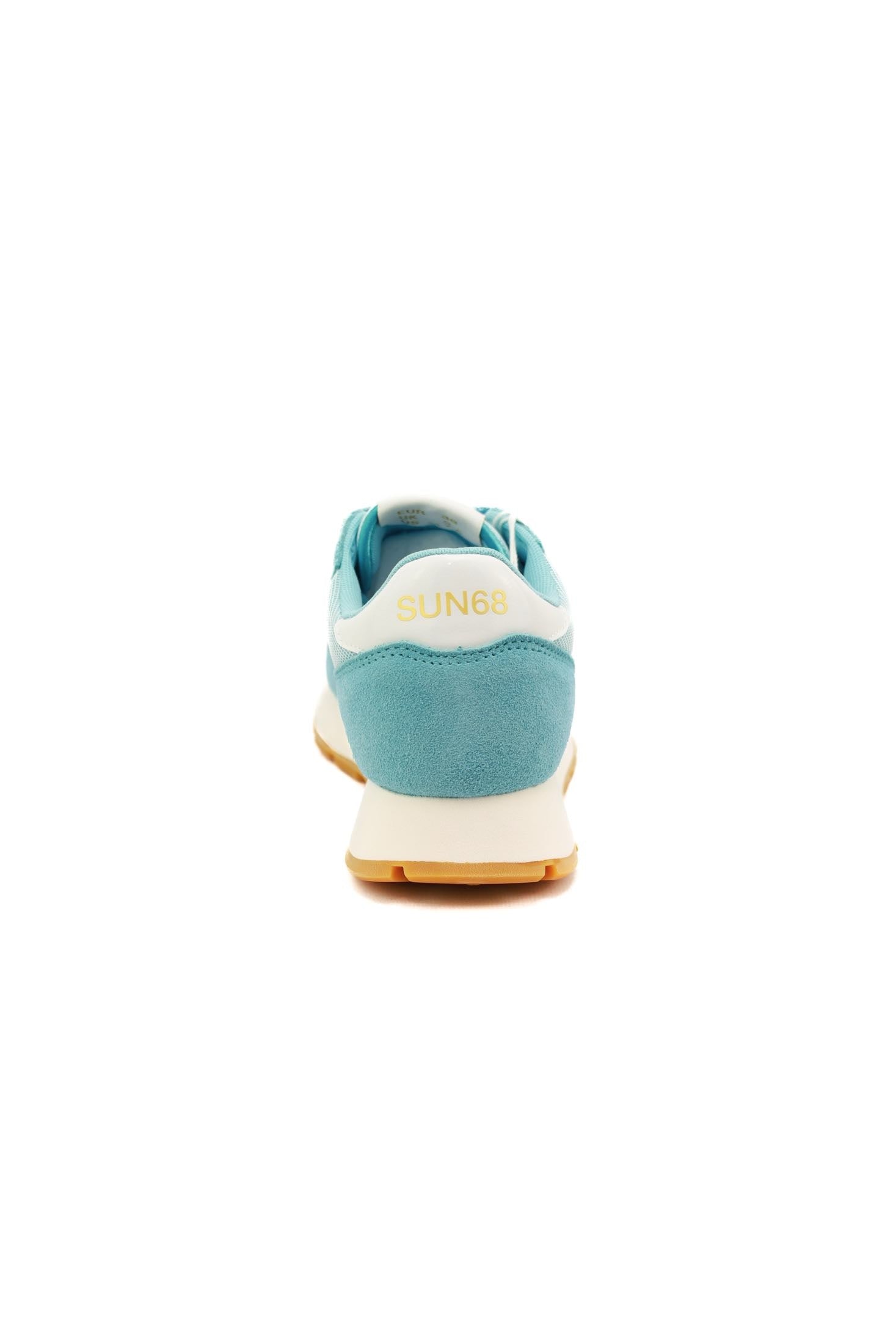 Sun68 Scarpe sneakers donna in pelle e tessuto azzurro