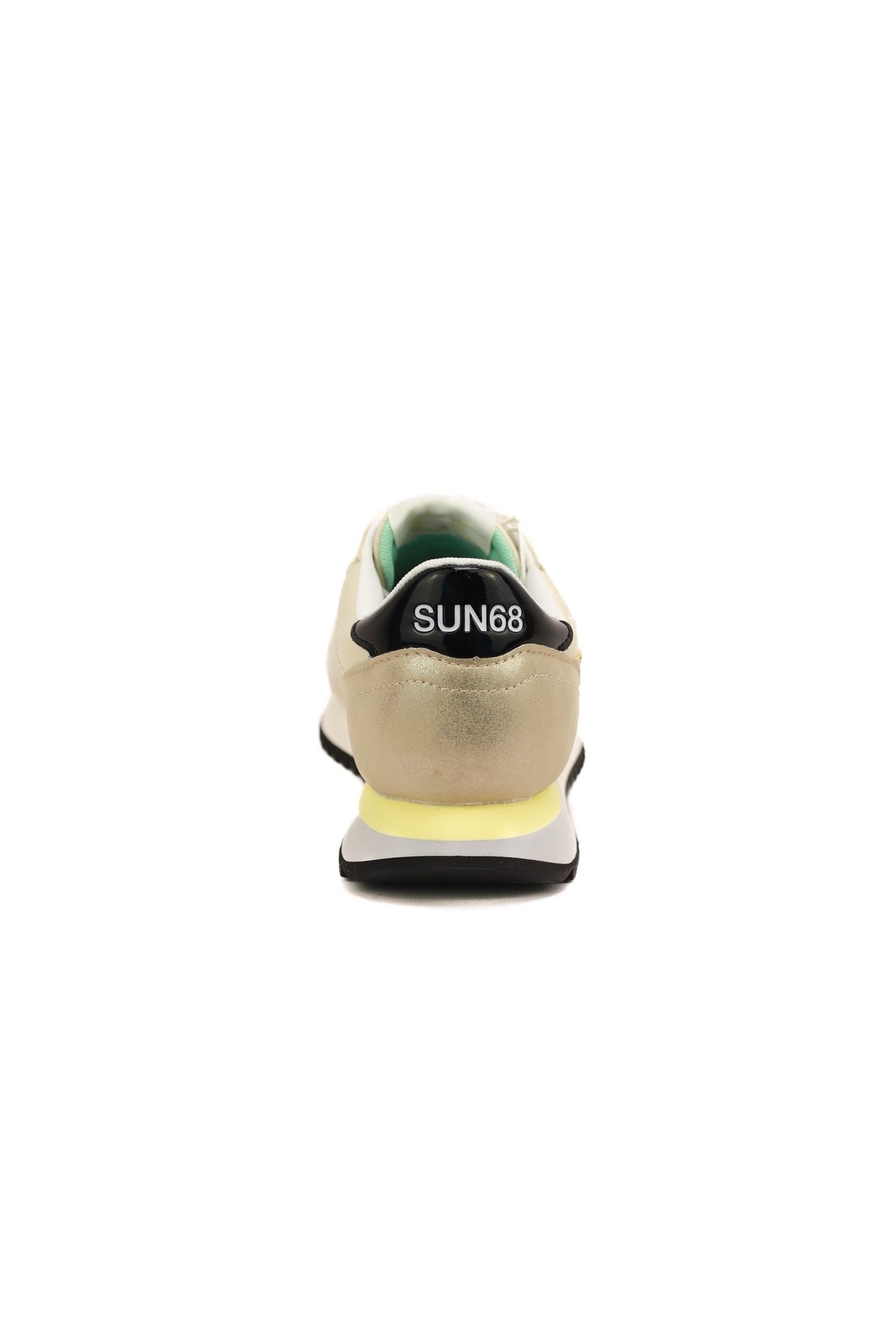 Sun68 Scarpe sneakers donna in pelle e tessuto beige