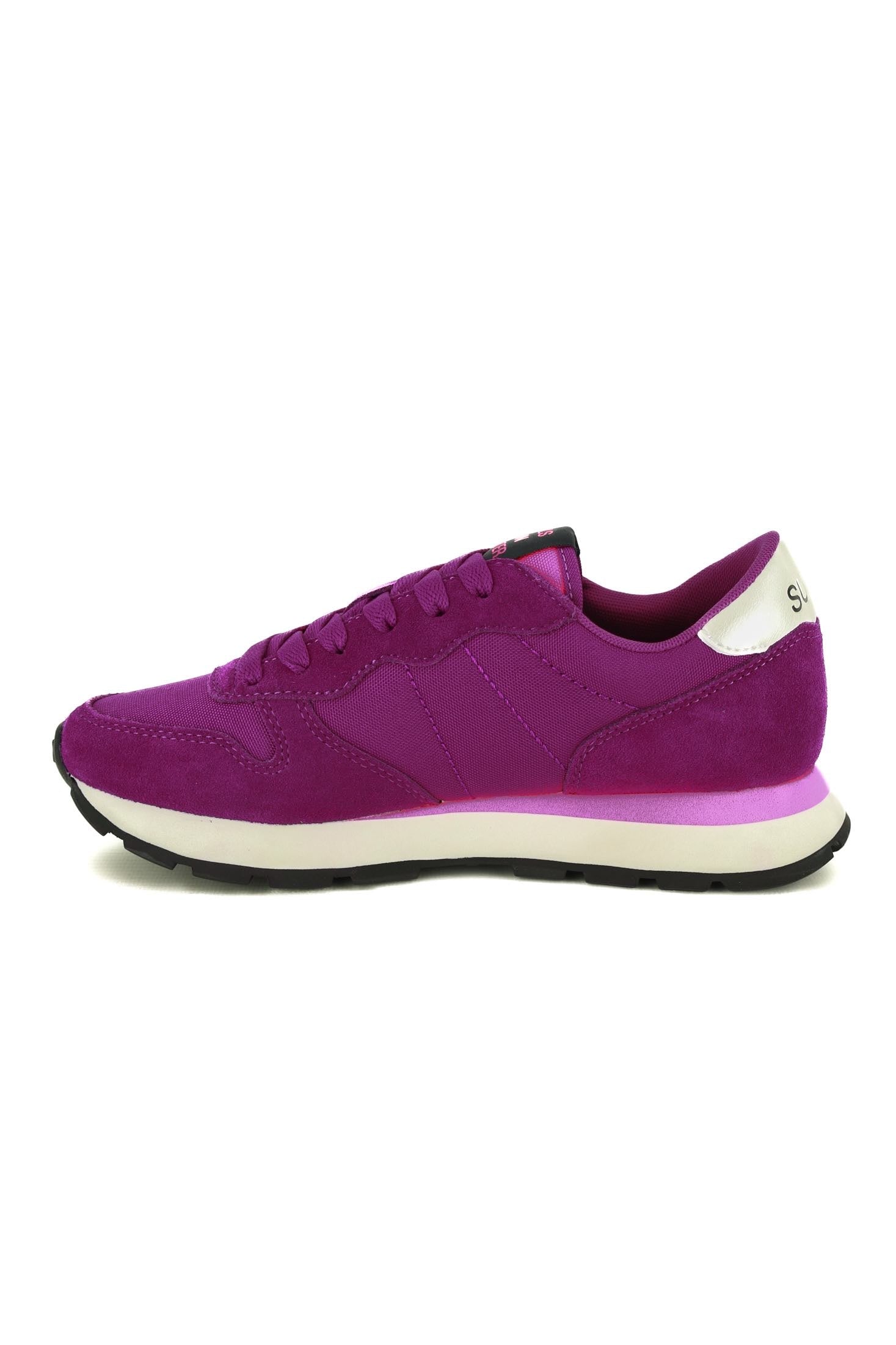 Sun68 Scarpe sneakers donna in pelle e tessuto ciclamino