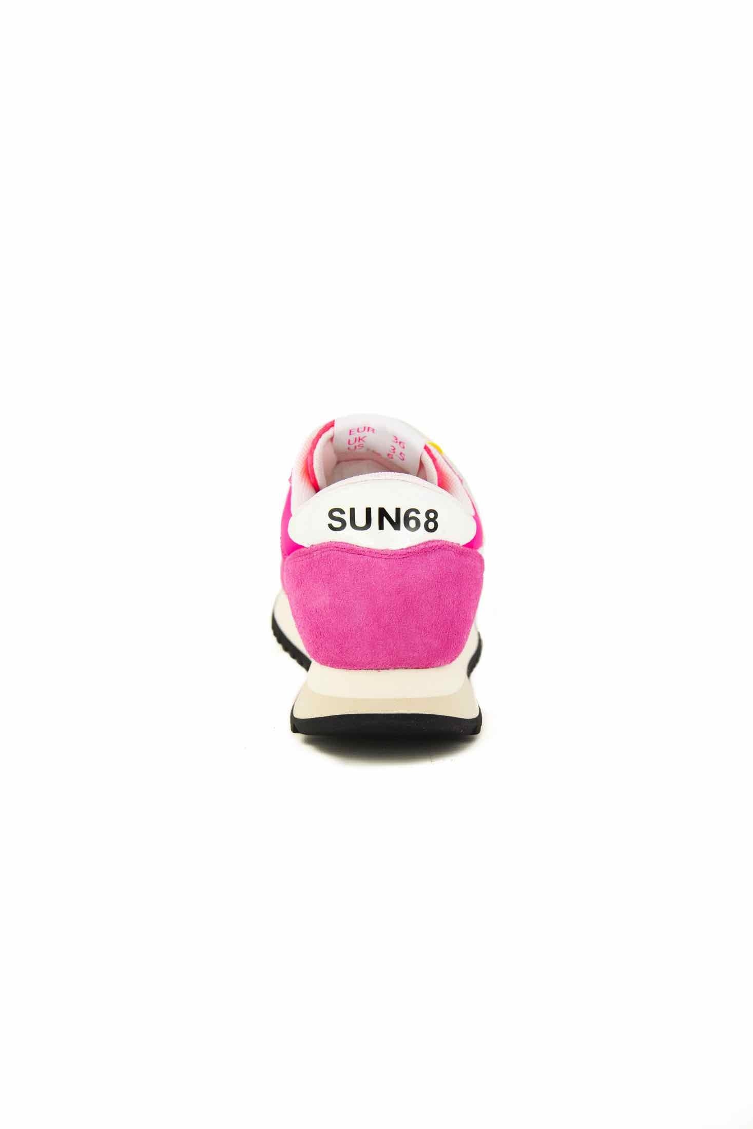 Sun68 Scarpe sneakers donna in pelle e tessuto fuxia