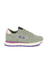 SNEAKERS DONNA IN PELLE E TESSUTO GRIGIO