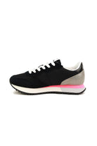 Sun68 Scarpe sneakers donna in pelle e tessuto nero