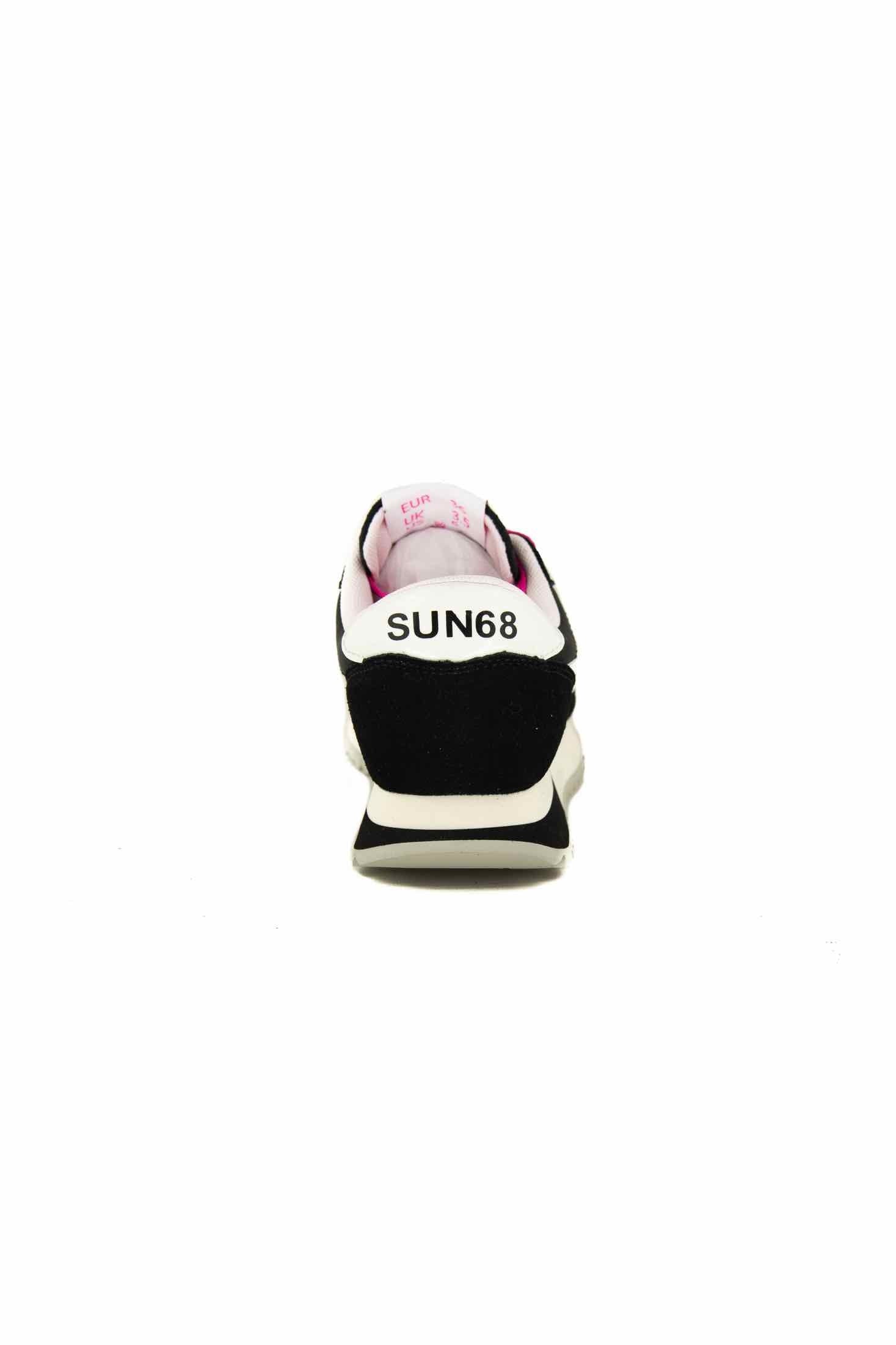 Sun68 Scarpe sneakers donna in pelle e tessuto nero