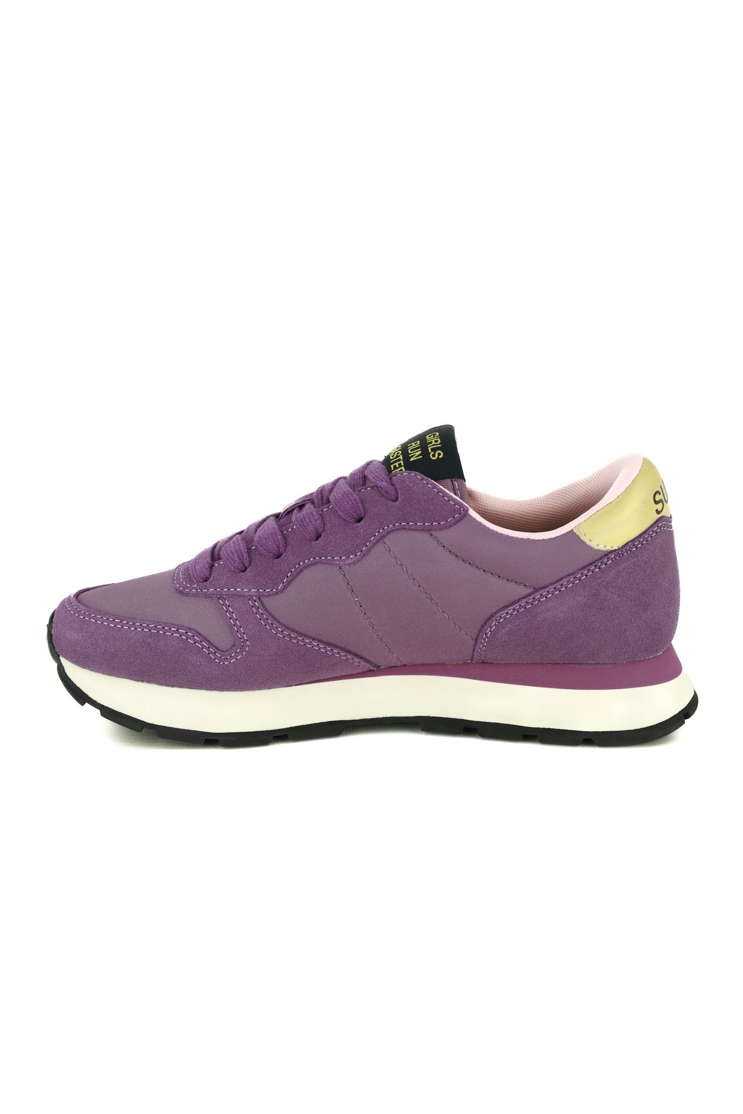 Sun68 Scarpe sneakers donna in pelle e tessuto viola