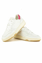 Crime sneakers donna in pelle stile basket bianco