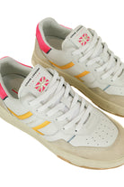 Crime sneakers donna in pelle stile basket bianco