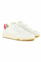 Crime sneakers donna in pelle stile basket bianco