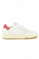 Crime sneakers donna in pelle stile basket bianco