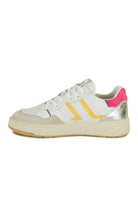 Crime sneakers donna in pelle stile basket bianco